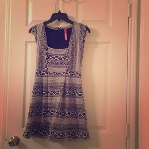 Black and white mini dress